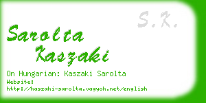 sarolta kaszaki business card